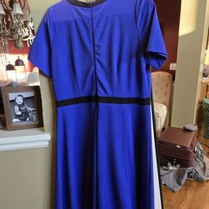 Eloquii Blue and Black Dress